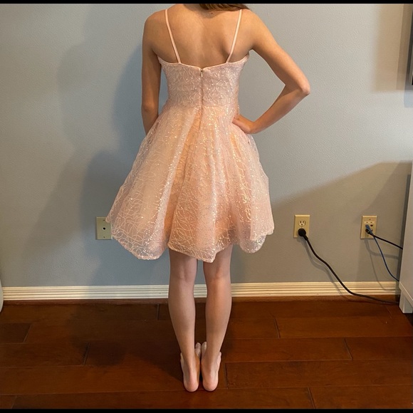 La Femme light pink a-line dress size 0 - Picture 2 of 2